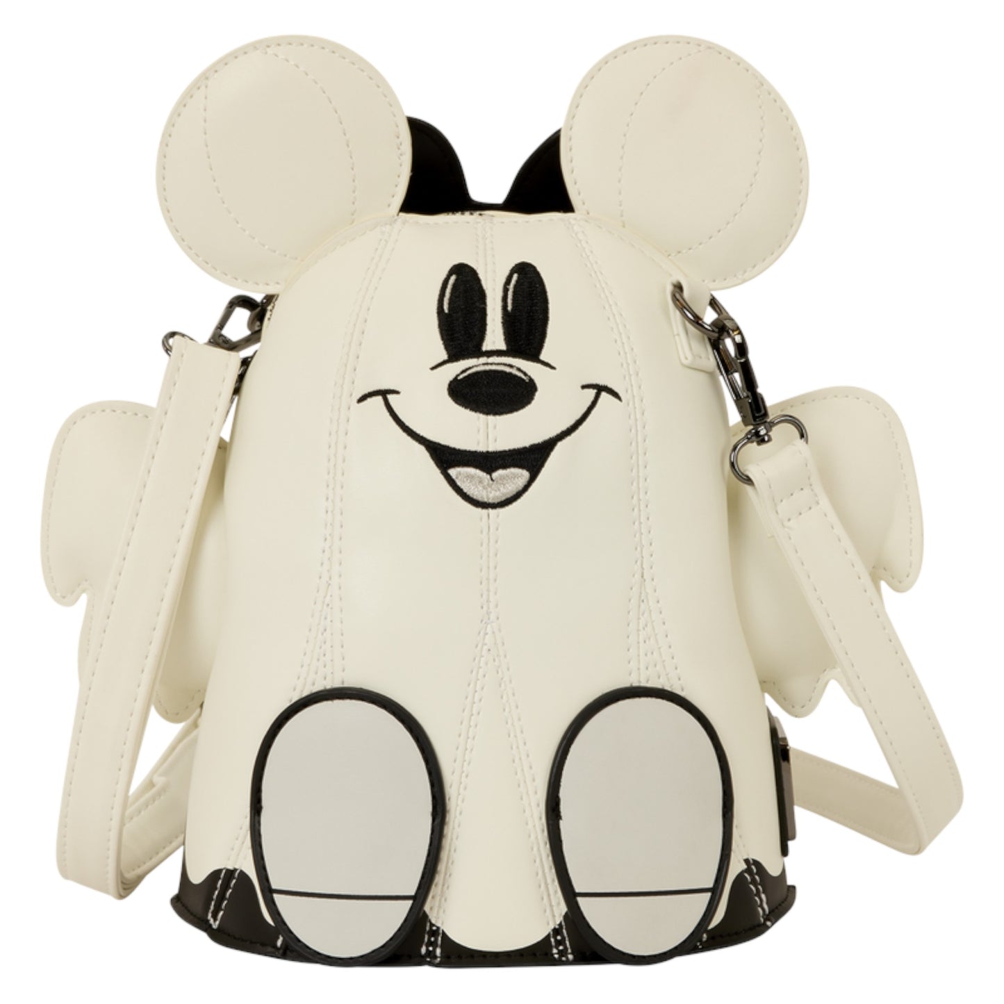 Loungefly New Mickey & Minnie Mouse Ghost Glow Figural Crossbody Bag