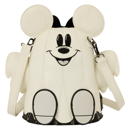 Loungefly New Mickey & Minnie Mouse Ghost Glow Figural Crossbody Bag