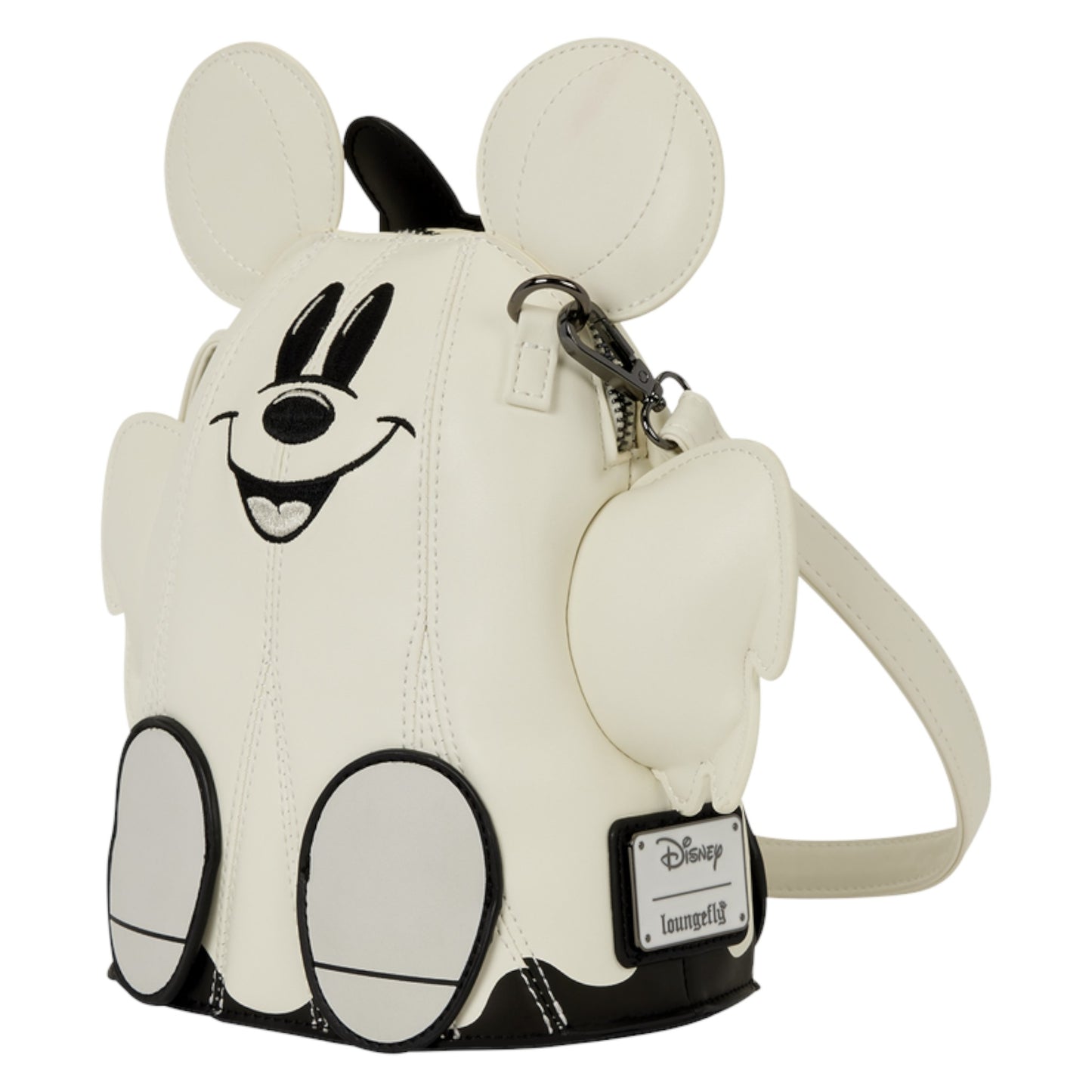Loungefly New Mickey & Minnie Mouse Ghost Glow Figural Crossbody Bag