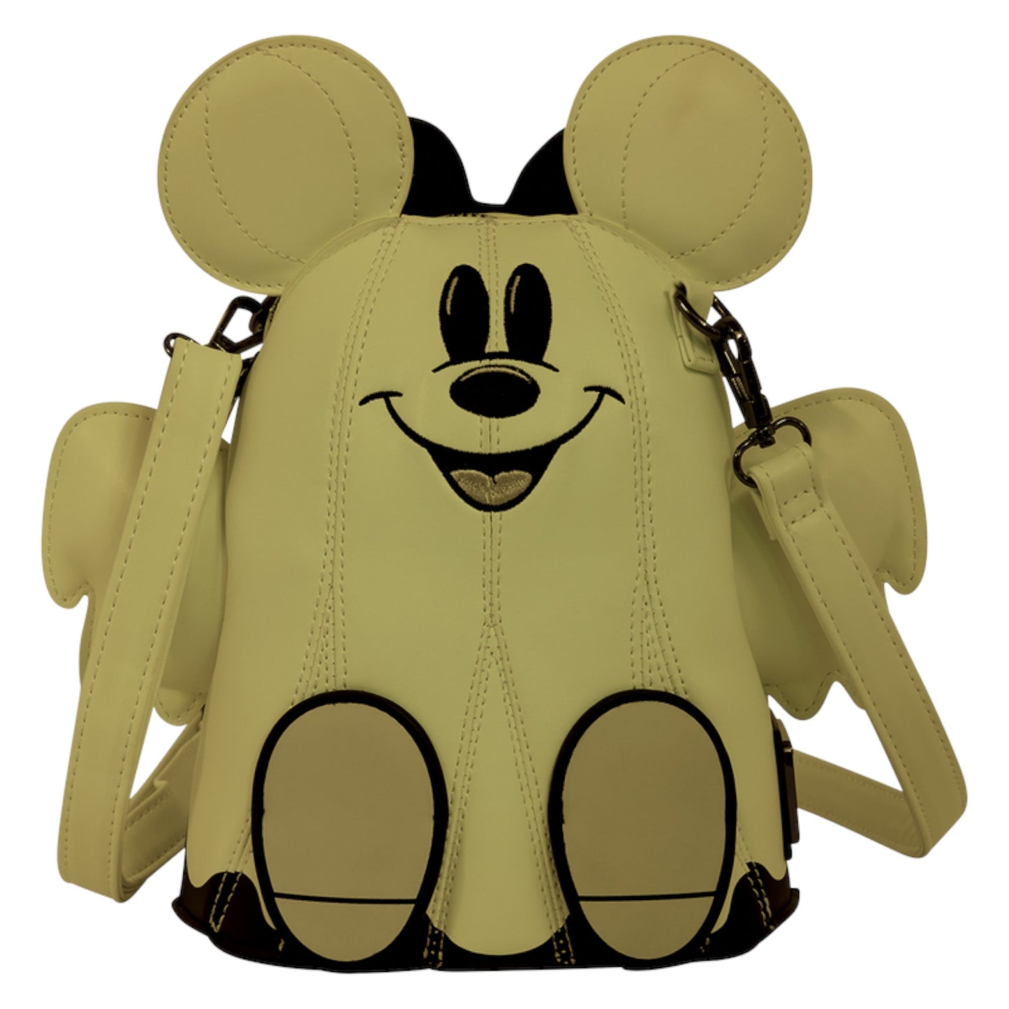 Loungefly New Mickey & Minnie Mouse Ghost Glow Figural Crossbody Bag