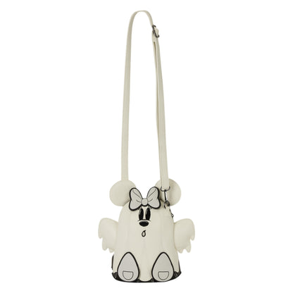 Loungefly New Mickey & Minnie Mouse Ghost Glow Figural Crossbody Bag