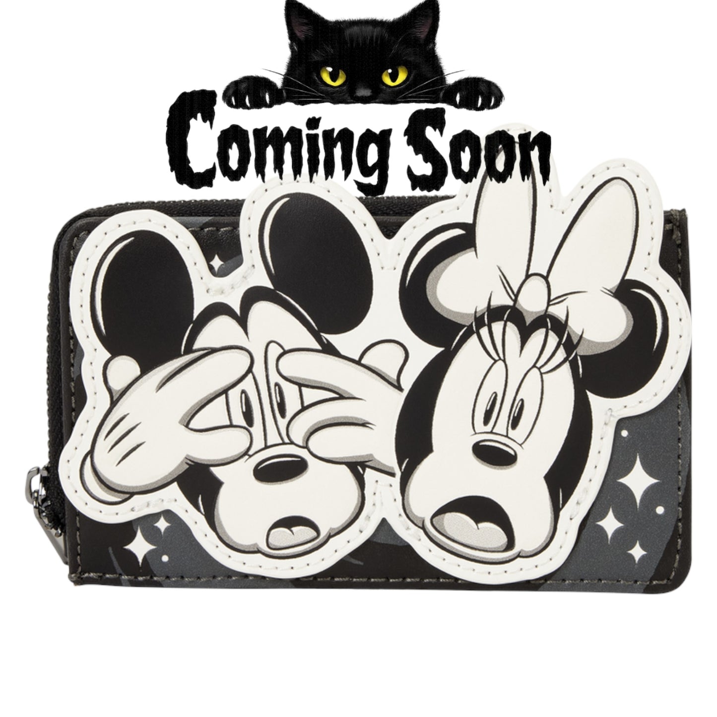 Loungefly New Mickey & Minnie Mouse Ghost Zip Around Card Holder