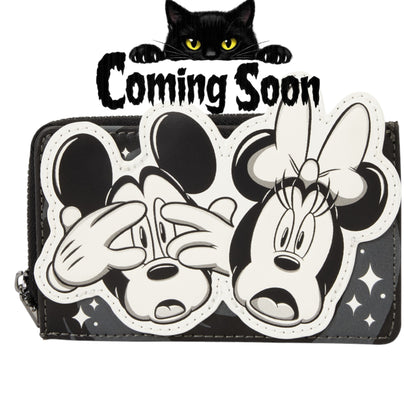 Loungefly New Mickey & Minnie Mouse Ghost Zip Around Card Holder