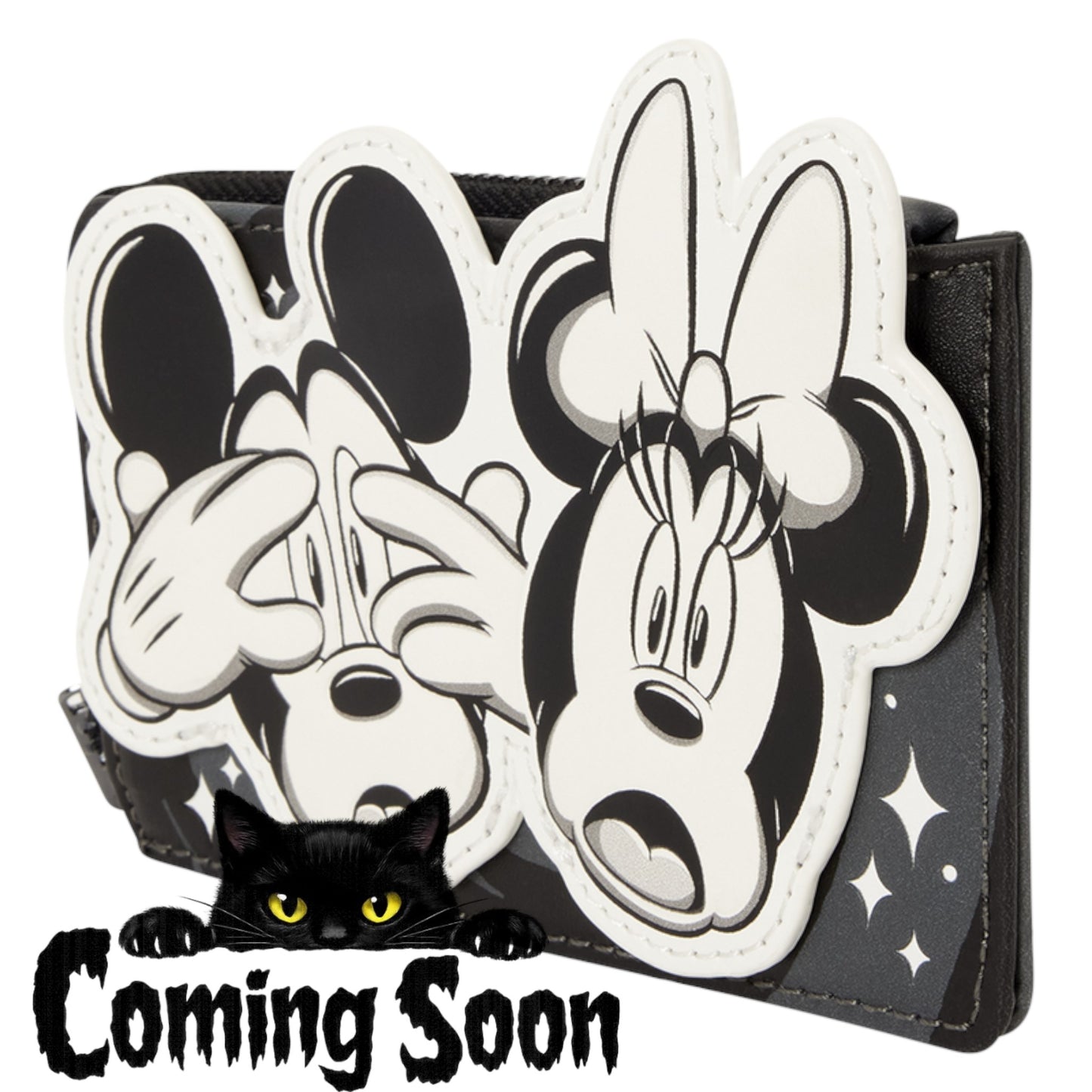 Loungefly New Mickey & Minnie Mouse Ghost Zip Around Card Holder