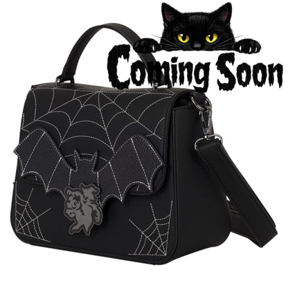 Loungefly New Mickey & Minnie Spiderweb & Bats Crossbody Bag