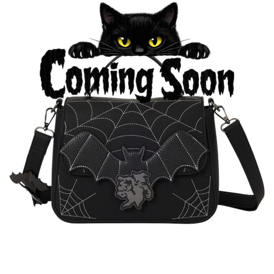 Loungefly New Mickey & Minnie Spiderweb & Bats Crossbody Bag
