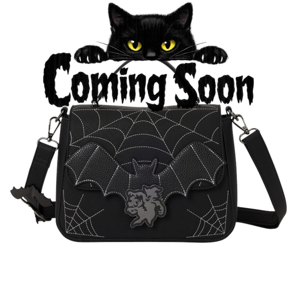Loungefly New Mickey & Minnie Spiderweb & Bats Crossbody Bag
