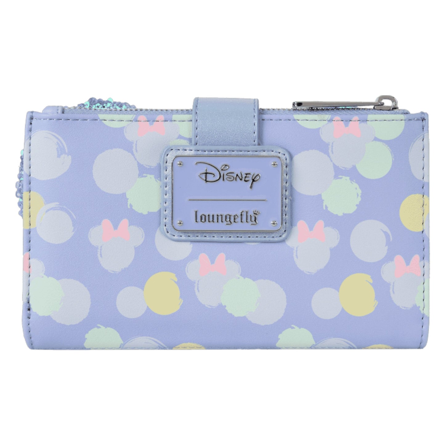 Loungefly Minnie Mouse Iridescent All-Over Print Sequin Ear Flap Wallet