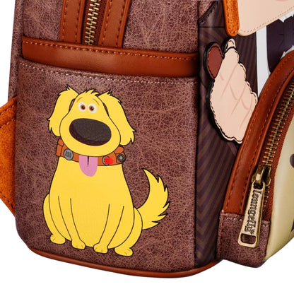Backpack with Doug design on a brown background