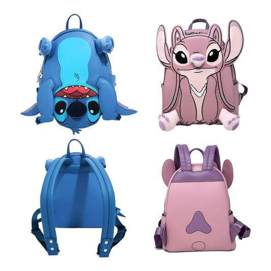 Loungefly Vault Stitch & Angel Plush Mini Backpack Bundle