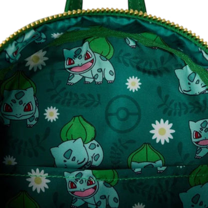 Green bag with Pokémon Metallic Bulbasaur character pattern on a white background