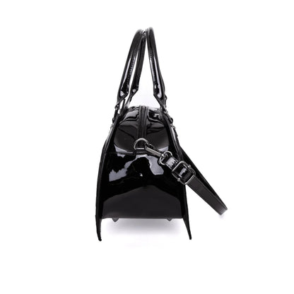 Rock Rebel Damask Bat Handbag In Red