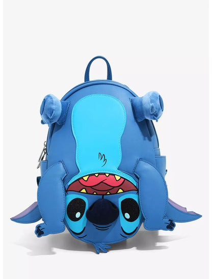 Blue Stitch backpack on a white background