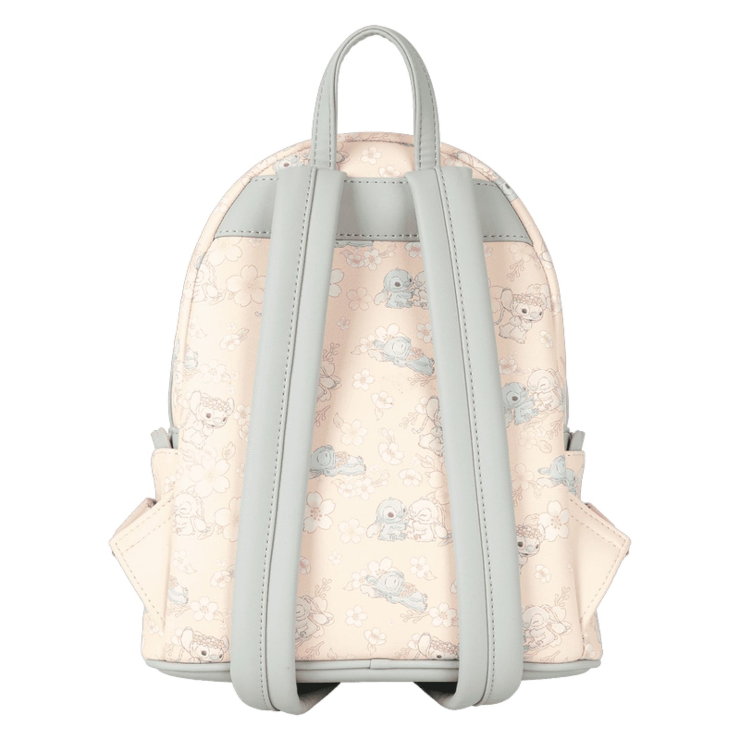Backpack with Stitch & Angel Cherry Blossom  pattern on a white background
