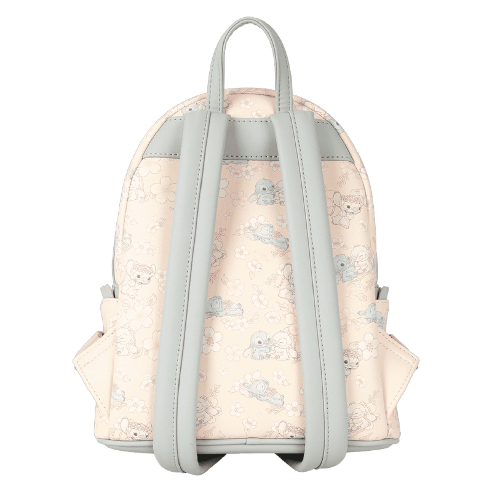 Backpack with Stitch & Angel Cherry Blossom  pattern on a white background