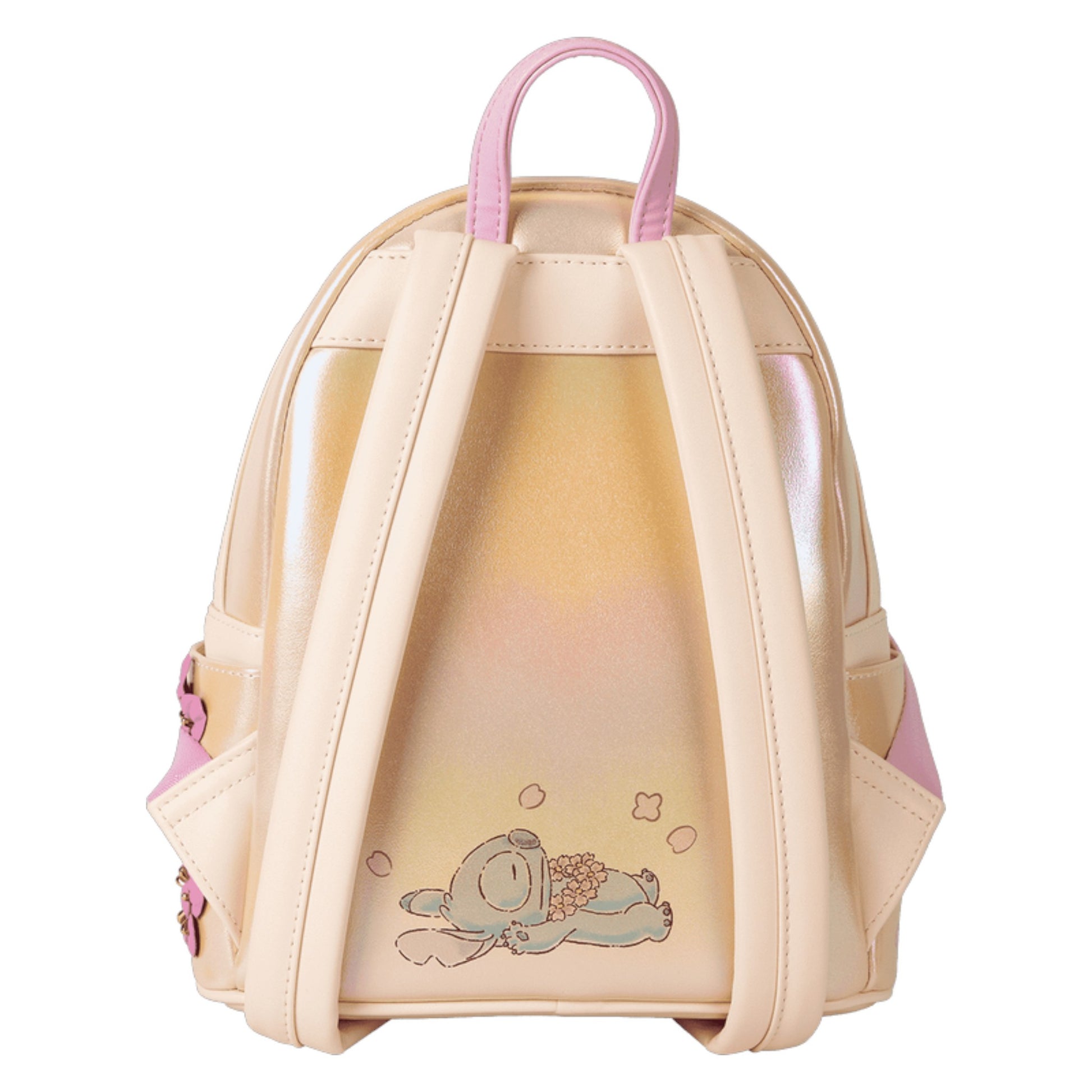 Backpack with a stitch character on a white background