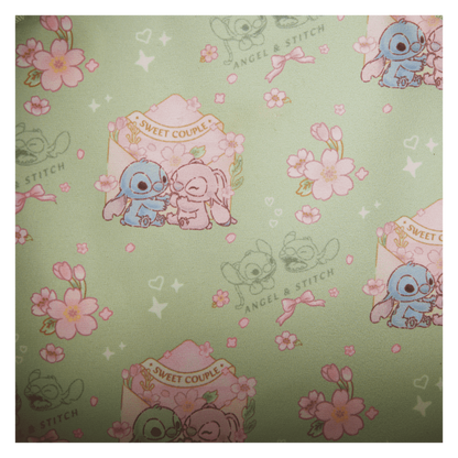 Loungefly Stitch & Angel Cherry Blossom Heart Mini Backpack