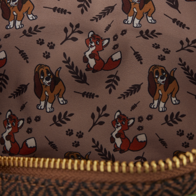 Loungefly New The Fox and the Hound Tod & Copper Sling Crossbody Bag with Coin Bag