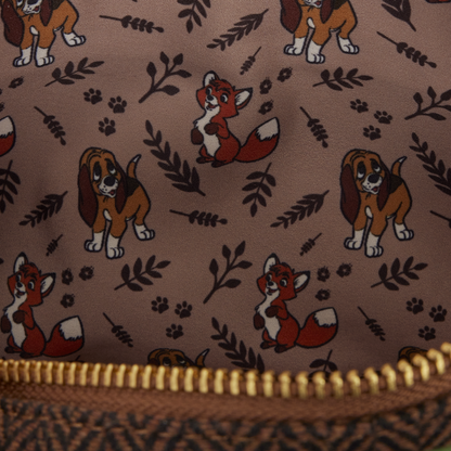 Loungefly New The Fox and the Hound Tod & Copper Sling Crossbody Bag with Coin Bag