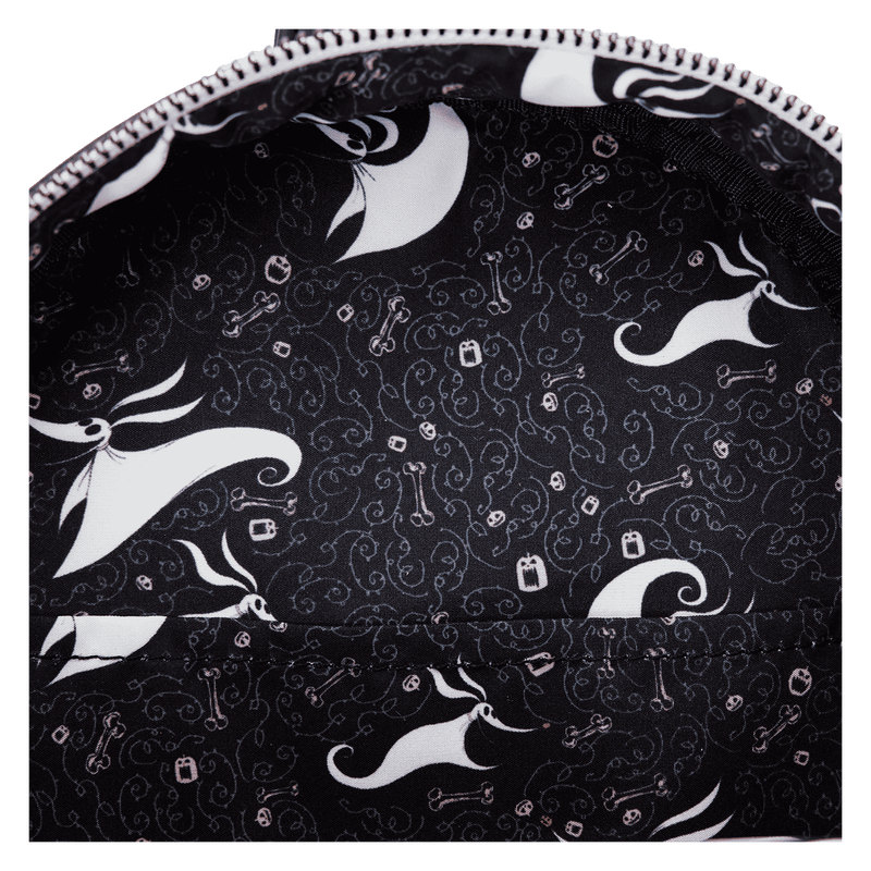 Black pouch with white zero pattern on a white background