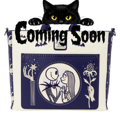 Loungefly New The Nightmare Before Christmas Jack Skellington & Sally Night Sky Convertible Backpack and Tote Crossbody Bag