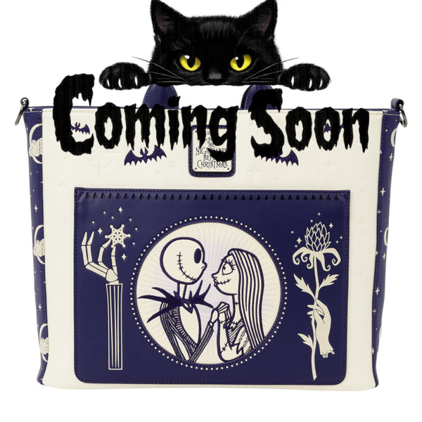 Loungefly New The Nightmare Before Christmas Jack Skellington & Sally Night Sky Convertible Backpack and Tote Crossbody Bag
