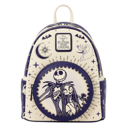 Loungefly New The Nightmare Before Christmas Jack Skellington & Sally Night Sky Mini Backpack