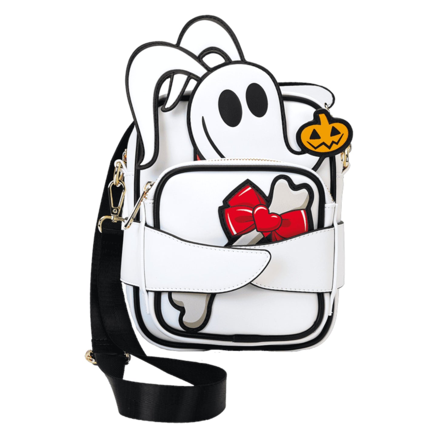 Zero Crossbuddies crossbody bag with a pumpkin on a white background