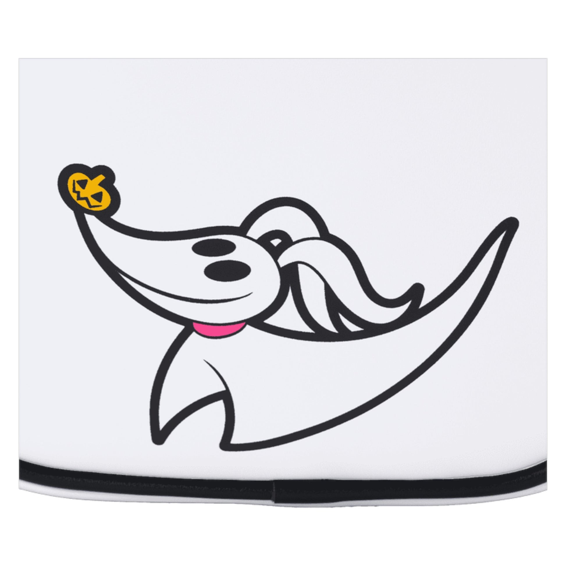 Zero Crossbuddies bag with a zero design holding a jack-o'-lantern on a white background