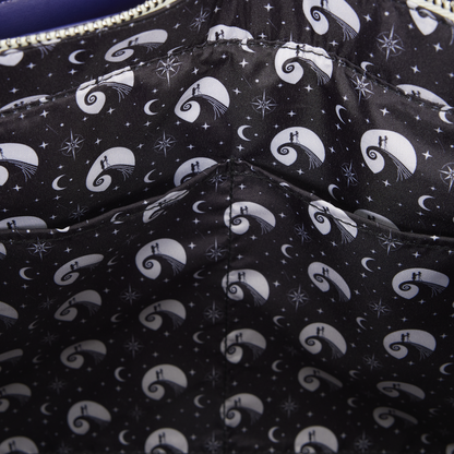 Loungefly New The Nightmare Before Christmas Jack Skellington & Sally Night Sky Convertible Backpack and Tote Crossbody Bag