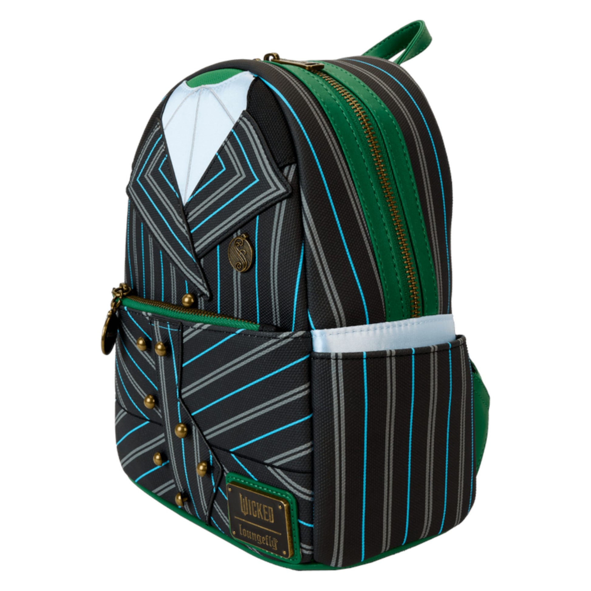 Backpack with Elphaba Shiz University Uniform design on a white background