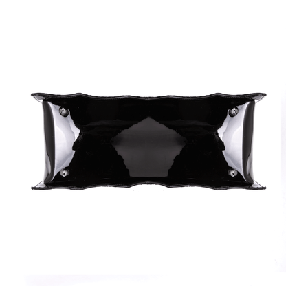 Bottom of bat shaped bag on a white background
