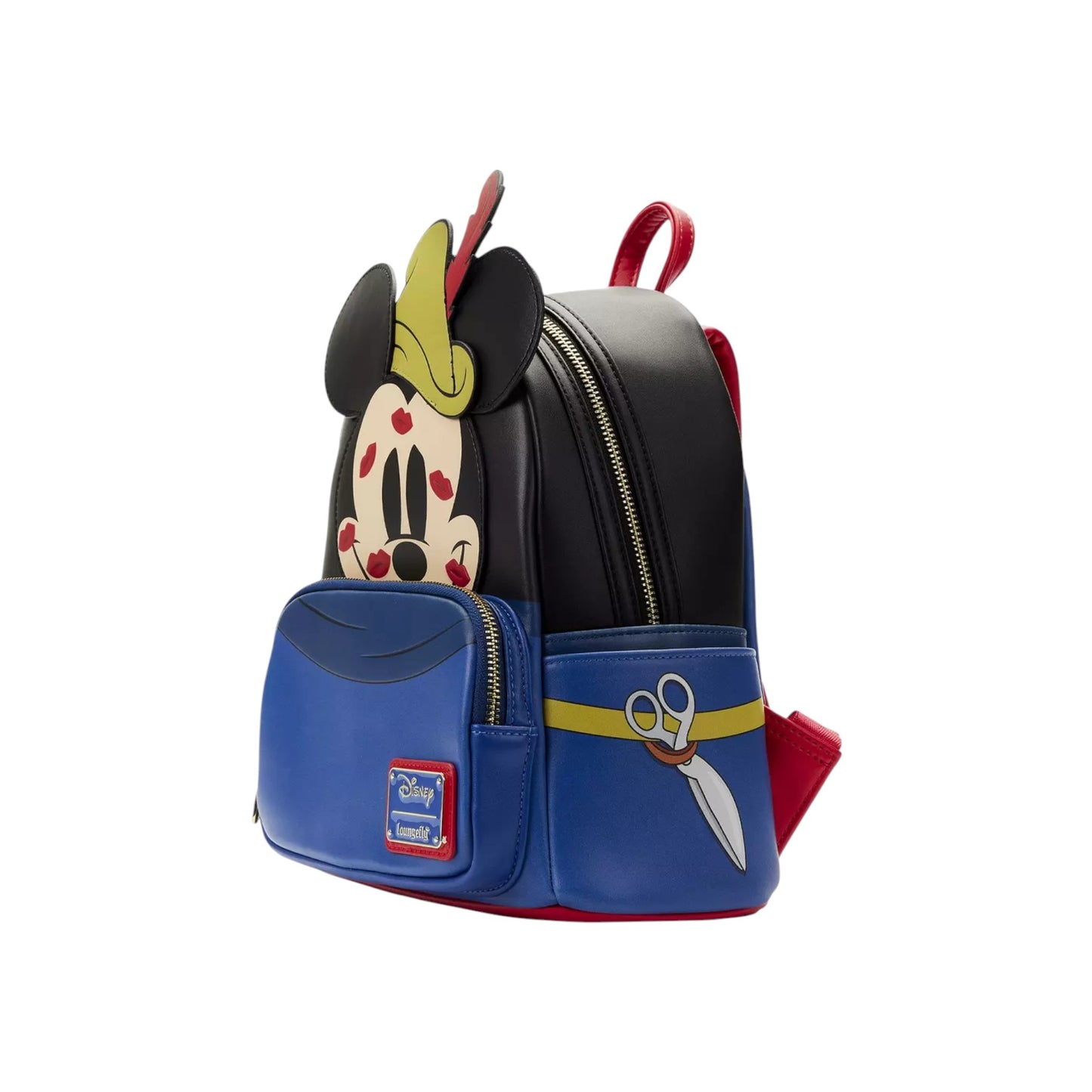 Backpack with Brave Little Tailor Mickey Mouse character design on a white background 