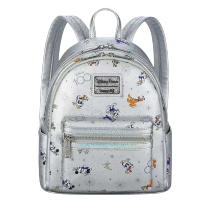 Backpack with Mickey and friends  character designs on a white background