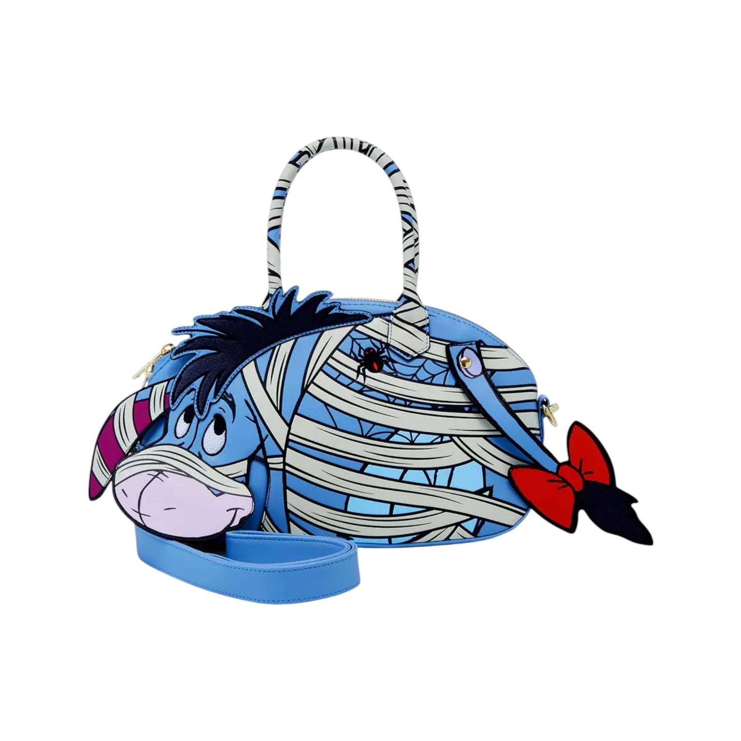 Mummy Eeyore character handbag with a white background