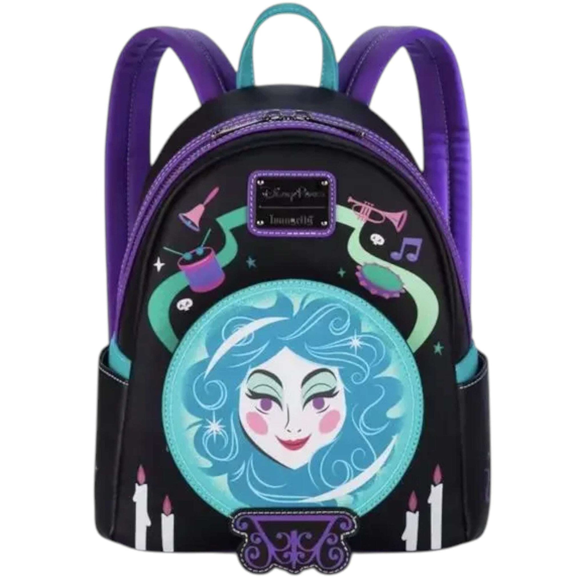 Backpack with Madame Leota design on a white background