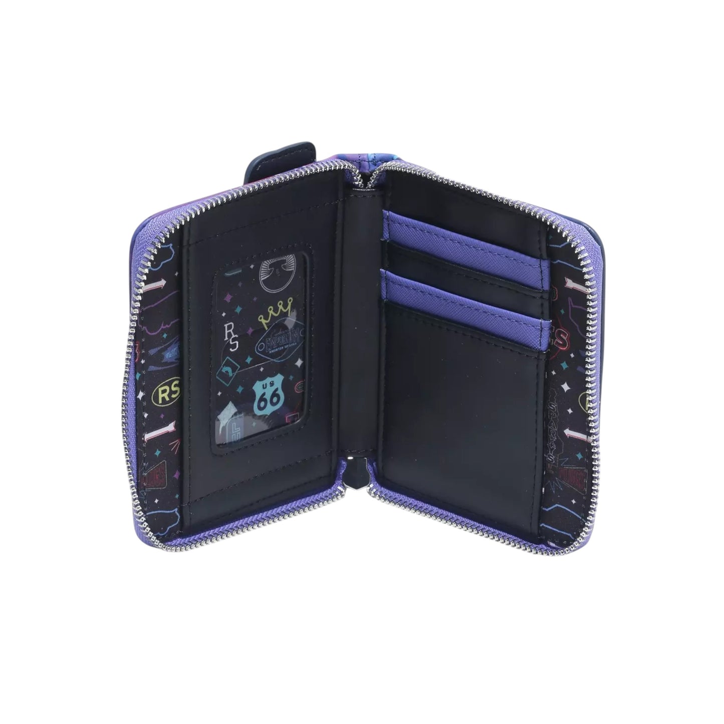 Loungefly Disney Pixar Cars Lightning McQueen & Sally Nighttime Glow-in-the-Dark Zip Wallet