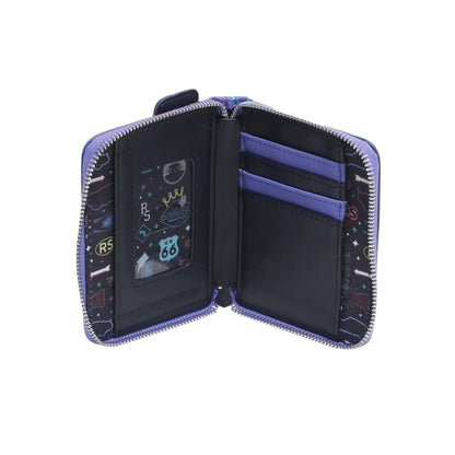 Loungefly Disney Pixar Cars Lightning McQueen & Sally Nighttime Glow-in-the-Dark Zip Wallet