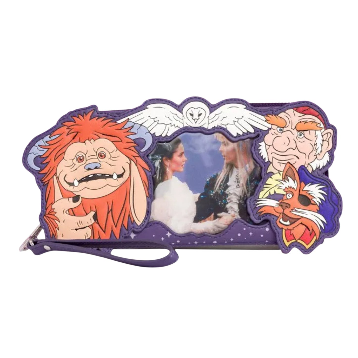 Loungefly Labyrinth Ludo Cosplay Wristlet on a white background 