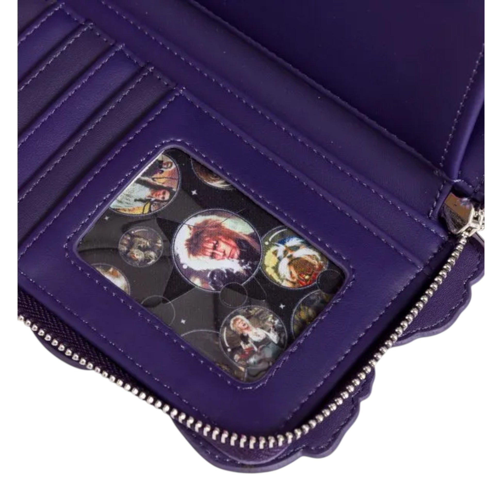 Loungefly Labyrinth Ludo Cosplay wristlet with card slots and zippered compartment on a white background