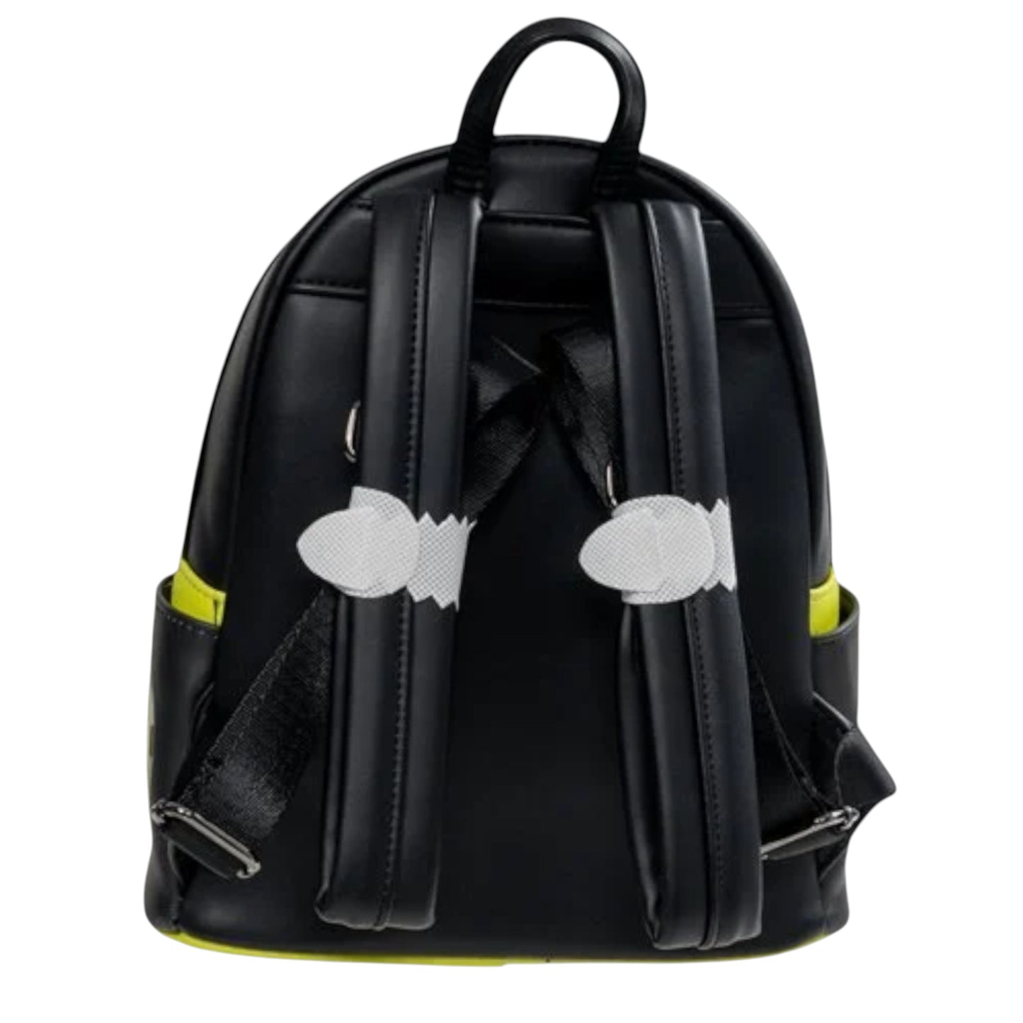 Black backpack on a white background