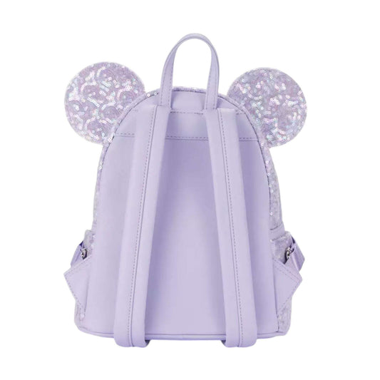 Loungefly Disney Parks 2025 Sequin Opalescent Lavender Mini Backpack The Bag Dude