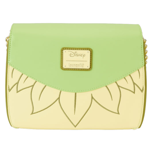 Green and white handbag with Disney Loungefly logo on a white background
