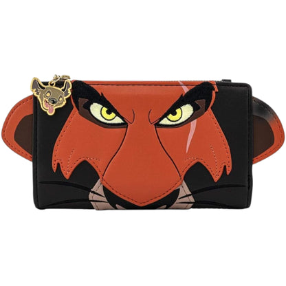  wallet with Scar face design on a white background