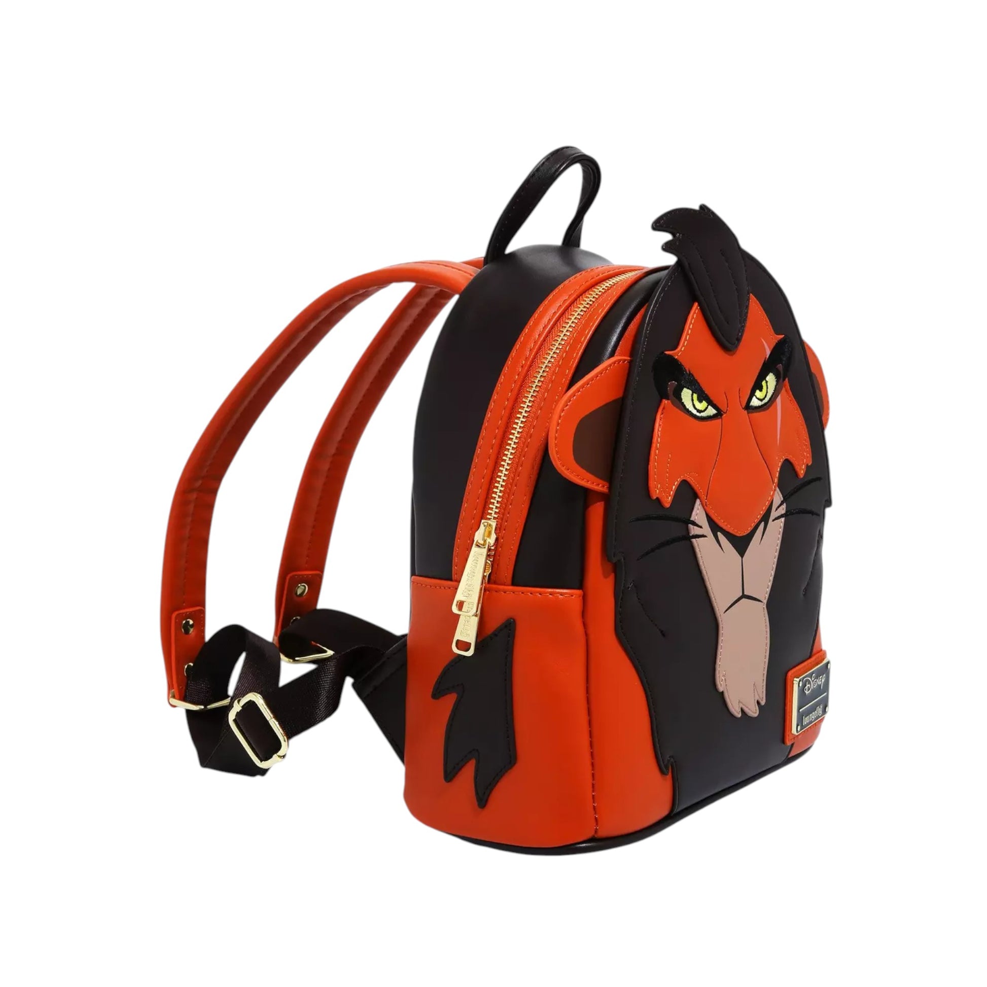 Backpack with scar's face design on a white background