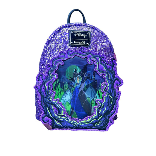 Backpack with Maleficent character design on a white background