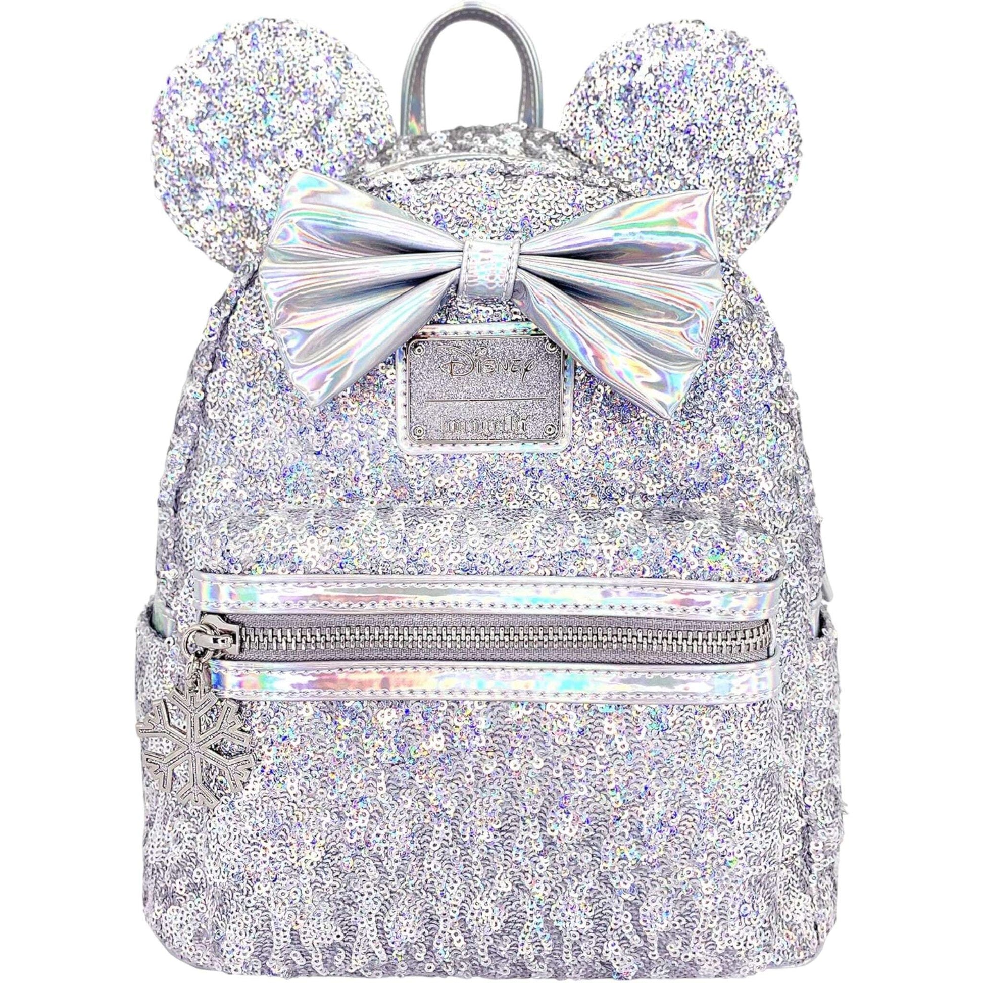 Loungefly X LASR Exclusive Disney Minnie Mouse Holographic Sequin Mini Backpack The Bag Dude