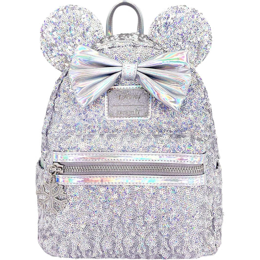 Loungefly X LASR Exclusive Disney Minnie Mouse Holographic Sequin Mini Backpack The Bag Dude