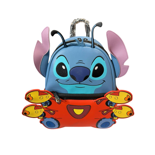 Backpack with Stitch Collection Experiment 626 Spacesuit character with a white background