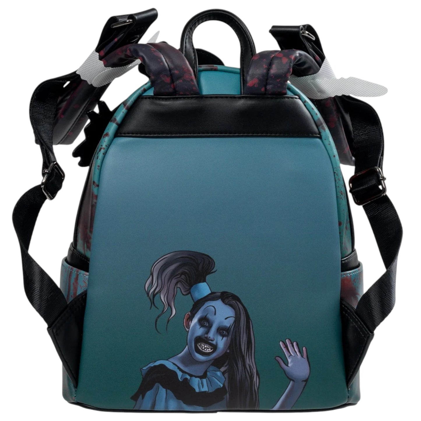 Loungefly Terrifier Art the Clown Blood Splatter Glow in the Dark Mini Backpack